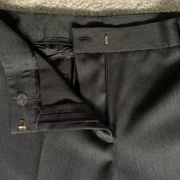 AK Anne Klein Stretch Straight Leg Trousers ~ Size 8 ~ Charcoal ~ Office Attire - Picture 12 of 14